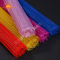 Filet en maille PVC haute densité pour décoration de Noël et de mariage, résistant à l'eau et aux UV, avec motif de tapis et lumières LED