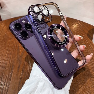 Custodia per telefono magnetica antiurto in TPU trasparente placcato di lusso per 15 <span class=keywords><strong>Pro</strong></span> Max/14/<span class=keywords><strong>13</strong></span> con pellicola protettiva - Product Image 3