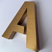 Letras de Canal LED de Acero Inoxidable Personalizadas, Iluminación 3D, Tiras LED Publicitarias, Alimentación por Batería/Enchufe, Letrero con Logotipo para Fachada de Tienda