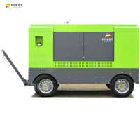 Compresseur d'air portable lubrifié par moteur diesel CUMINS, excellent fonctionnement, 16 m/min, refroidissement à l'huile, équipement de forage de puits d'eau