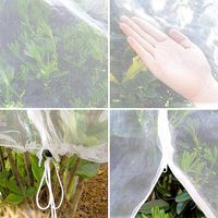 60*80Cm Fabriek Leveren Verstelbare Trekkoord Rits Insect Gaas Cover Tas Voor Kas Fruitbomen Tuinplant