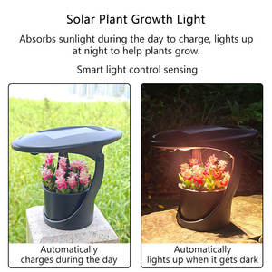 Lámpara Solar para Cultivo en Exteriores con Maceta, Luz LED de Espectro Completo, Encendido/Apagado Automático, Diseño para Insertar en el Suelo, para Patio y Jardín - Product Image 3