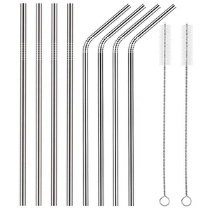 Eco-Friendly <strong>Reusable</strong> Packing <strong>Straw</strong> 10.5'' the Diameter of 0.24'' Stainless Steel <strong>Straw</strong> - Product Image 4