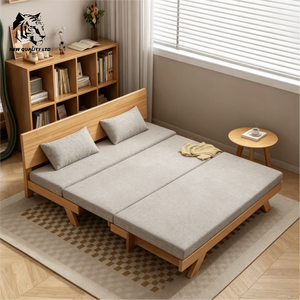 factory supply low cost customize huge stock ready to ship Stretchable <b>sofa</b> new designed living room furniture wood <b>folding</b> <b>sofa</b> - Product Image 2