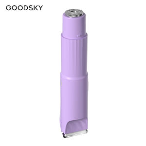 GOODSKY <span class=keywords><strong>Rasoir</strong></span> Électrique <span class=keywords><strong>Femme</strong></span> Rechargeable 2-en-1 à Double Tête, Tondeuse Bikini et Épilateur Facial Indolore Portable pour Usage Domestique - Product Image 4