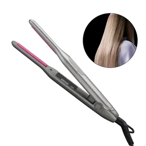 Profession eller Salon Keramik Dampf Haar glätter Beste Glätte isen Haar bürste Dual Voltage 2 in 1 Glätten Curling