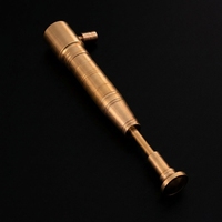 Briquet Classique Vintage en Laiton à Flamme Ouverte, Style Torche Portative pour Camping en Extérieur et Utilisation en Cuisine, au Kérène