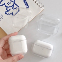 Étui transparent pour écouteurs Airpods 3ème génération 2021, coque rigide en PC transparente pour Airpods Pro 3 2 1, sacs de charge