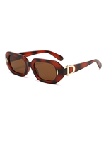Twooo T1532 Nouveau Petit Cadre Hot Girl Rétro Polygonale Mode Personnalité Lunettes de Soleil
