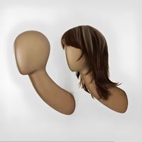 Tête de Mannequin Murale en PVC pour Présentation de Perruques et Chapeaux, Forme de Tête Caucasienne Blonde pour Salon de Coiffure