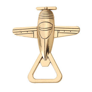 Ouvre-bouteille magnétique en alliage de zinc en forme d'avion pour réfrigérateur, 11x10x2.1cm, idéal pour mariages, anniversaires, ouverture de bières - Product Image 5