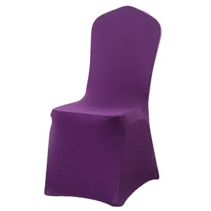 Housse De Chaise Blanc Mariage Purple Spandex Dining Room spandex Chair Covers Wedding