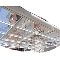 Véranda en alliage d'aluminium pour villa, avec toit en verre trempé, isolation thermique, balcon extérieur scellé, anti-typhon
