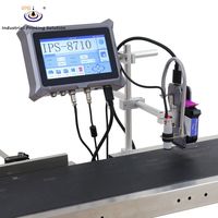 Impresora de Fecha de Caducidad Continua IPS-8712 TIJ, Máquina de Codificación por Inyección de Tinta de Secado Rápido, Pantalla Táctil de 7 Pulgadas, Número de Lote, Caja de Cables