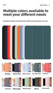 Étui pour tablette en cuir PU pliable à trois volets avec emplacement pour stylo, étui pour <span class=keywords><strong>iPad</strong></span> Pro 13 2024, <span class=keywords><strong>pochette</strong></span> rabattable, mise en veille/réveil automatique, moule privé - Product Image 6