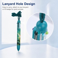 Stylo bille multicolore 6 en 1, stylo rétractable multicolore en plastique, encre noire, bleue, rouge, verte, violette, jaune pour étudiants, école