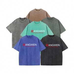 เสื้อยืดสตรีทแวร์ขายส่ง ออกแบบลายพิมพ์ตามสั่ง ทรงโอเวอร์ไซส์ สไตล์ฮิปฮอป น้ำหนัก 200 กรัม ลายมัดย้อมสีพื้น สำหรับผู้ชาย - Product Image 5