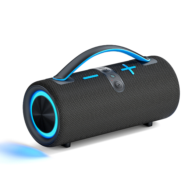 New 30W 3600mAh Wireless Bluetooth TWS Speaker Outdoor Fabric Waterproof Portable with Strap RGB Lights Subwoofer Speaker