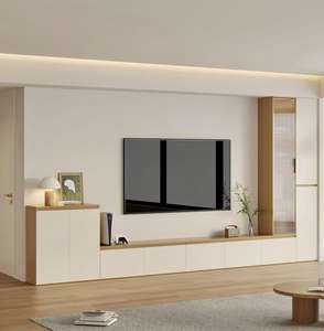 <span class=keywords><strong>Meuble</strong></span> mural TV <span class=keywords><strong>de</strong></span> luxe moderne, élégant, en bois, pour salon et appartement, avec fonction motorisée - Product Image 4