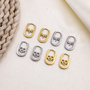 Trendy U Shaped Butterfly Cuff Earrings For Women Geometric Design Gold Silver Color Fashion Jewelry Gift - Product Image 1