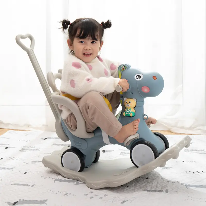 Modern Toddler Kindergarten Wholesale Large Baby Plastic Kids Toy Rocking Horse Ride on animal For Children