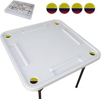 Table de jeu de dominos et de mahjong pliable en plastique blanc moulé par soufflage
