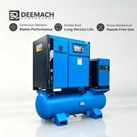 Compresseur d'air rotatif industriel monophasé DEEMACH en promotion, 15KW 22KW, tout-en-un avec VSD PM, 16/20 bars, pour découpe laser CNC