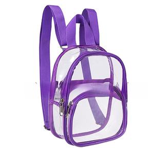 Sac à dos transparent en PVC, sac de voyage clair, sac à bandoulière, sac de sport approuvé pour le terrain, mini sac d'école étanche pour enfant - Product Image 5