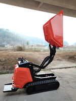 Chuangxin 2026 Mini Dumper sur chenilles diesel, petit camion de transport, moteur, pompe, roulement, haute efficacité, capacité de charge maximale 600 kg