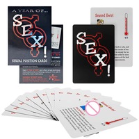 Jouets sexuels amusants pour adultes, jeu de cartes de position sexuelle en silicone imperméable pour couples