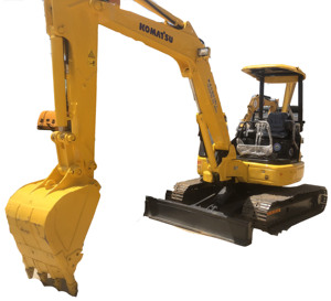 รถขุดขนาดเล็กคุณภาพสูง Komatsu PC50MR มือสอง พร้อมห้องโดยสาร ตีนตะขาบ เครื่องยนต์ญี่ปุ่นแท้ น้ำหนักใช้งาน 5 ตัน เกียร์ Kawasaki มอเตอร์ - Product Image 1