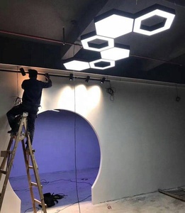 โคมไฟระย้าทรงกลมทันสมัยขนาด85-265V สีดำโคมไฟแขวนเพดานโคมระย้าวงแหวน LED - Product Image 6