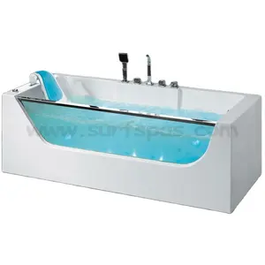 Luxury small size bathtub price for adult massage glass tub acrylic transparent bathtub