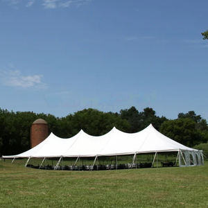 Tentes de réception de luxe en PVC avec structure en aluminium noir, grandes tentes de fête en plein air, chapiteaux pour événements, capacité 100 personnes - Product Image 3