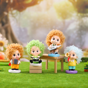 Nine O'Clock Cat Explosion Hair <b>Small</b> Band <b>Blind</b> Box 6pcs Set Random Collectible Figurines Desk Decor Gift - Product Image 2