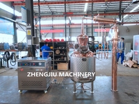 ZJ 100L diskon besar mesin oli distilasi uap baja nirkarat kit distilasi minyak esensial mesin stoom destilatie olie