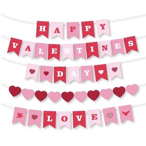 Guirnalda de Corazones Rosados para Decoración de San Valentín - Product Image 1