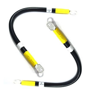 Câble de batterie 2 AWG avec bornes à anneau, robuste, homologué UL 600V 125 ° Cosses en cuivre étamé pour câblage solaire, marin, VR et automobile - Product Image 1