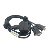 Ventas al por mayor Durable OBD II OBD2 16pin macho a Dual RS232 Serial VGA DB9 hembra Cable divisor para diagnóstico de automóviles
