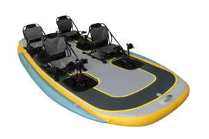 Kayak Gonfiabile Vicking in PVC <span class=keywords><strong>Leggero</strong></span> ed Ecologico, Barca per Attività Acquatiche con Motore e Timone, per Lago e <span class=keywords><strong>Mare</strong></span>, <span class=keywords><strong>Pieghevole</strong></span> per 4 Persone - Product Image 5