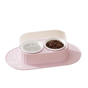 Cuenco de cerámica para gatos, cuenco para comida de gatos, cuenco de patas altas con borde inclinado para proteger la columna cervical y prevenir - Product Image 1