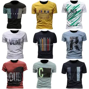 2024 Sommer Baumwolle Herren-T-Shirt Kurzarm-Oberteile Tee Herrenbekleidung T-Shirts für Herren
