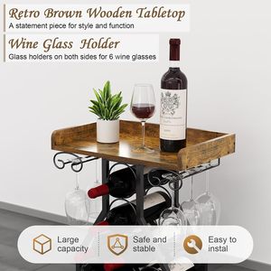 Portabottiglie <span class=keywords><strong>per</strong></span> vino moderno regolabile <span class=keywords><strong>in</strong></span> legno e ferro con supporto <span class=keywords><strong>in</strong></span> <span class=keywords><strong>vetro</strong></span> <span class=keywords><strong>per</strong></span> espositore <span class=keywords><strong>per</strong></span> bottiglie di vino <span class=keywords><strong>per</strong></span> Home Bar/<span class=keywords><strong>cucina</strong></span> - Product Image 5
