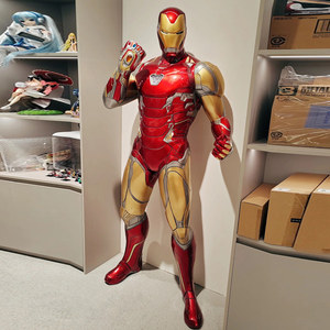 รูปปั้นไอรอนแมน มาร์ค 85 ขนาดเท่าคนจริงจากมาร์เวล อเวนเจอร์ส 1:1 พร้อมถุงมืออินฟินิตี้และไฟ LED ทำจากไฟเบอร์กลาสเรซิ่น ของสะสมตกแต่ง - Product Image 4