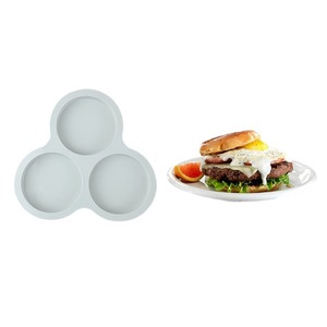 DIY Silikon 4-Zoll Runde 3-Fach Kuchenform & Backblech Multifunktionales Ofenfestes Backwerkzeug - Product Image 5