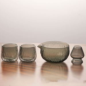 Handmade Coffee Tea Bowl 550ml Japanese Style Matcha Glass Bowl <b>Cups</b> Chawan Tea Glass <b>Cups</b> Matcha Bowl with Pouring Spout - Product Image 1