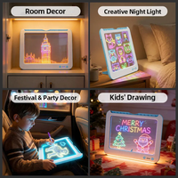 Tableau de dessin magique, cadeaux d'anniversaire, tableau de dessin lumineux à LED, jouets de dessin pour enfants, pour cadeaux d'anniversaire