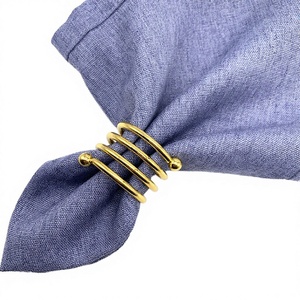 Brass handmade new metal crafted napkin ring light weight here top seller here table decor - Product Image 3