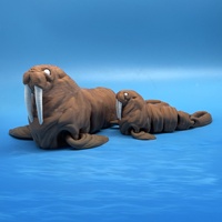 Figura de acción articulada de foca de juguete impresa en 3D, modelo de animal marino, simulación de mascota linda, pequeño adorno de escritorio