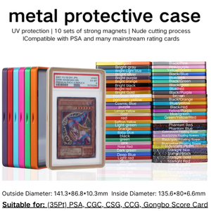 Estuche Magnético Metálico para Tarjetas Coleccionables, con <span class=keywords><strong>Clip</strong></span>, para Tarjetas BGS CGC, Protector de Tarjetas Deportivas TCG, Protector de Esquinas, Exhibidor DIENQI - Product Image 2